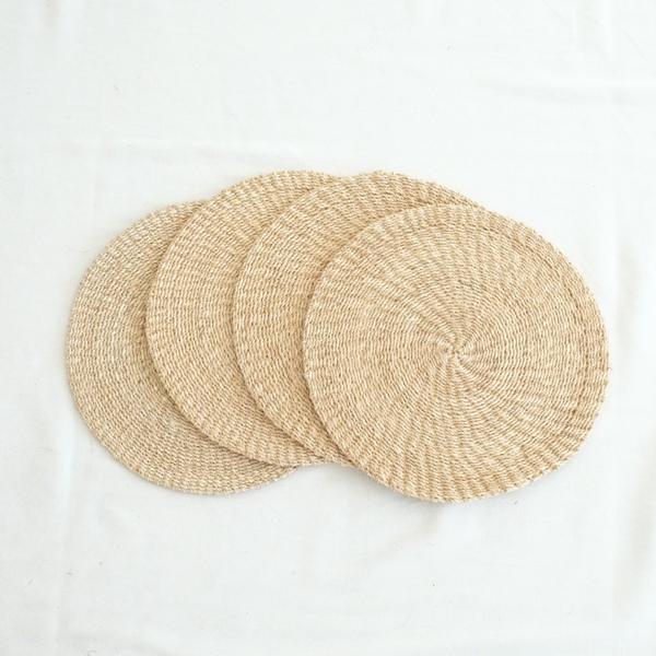 Abaca Round Placemat (Set of 4) - Natural