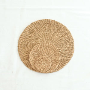 Abaca Round Placemat (Set of 4) - Camel