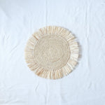 Raffia Fringed Placemat - Natural