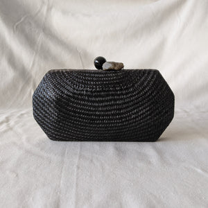 Mina Box Clutch - Black Octagonal